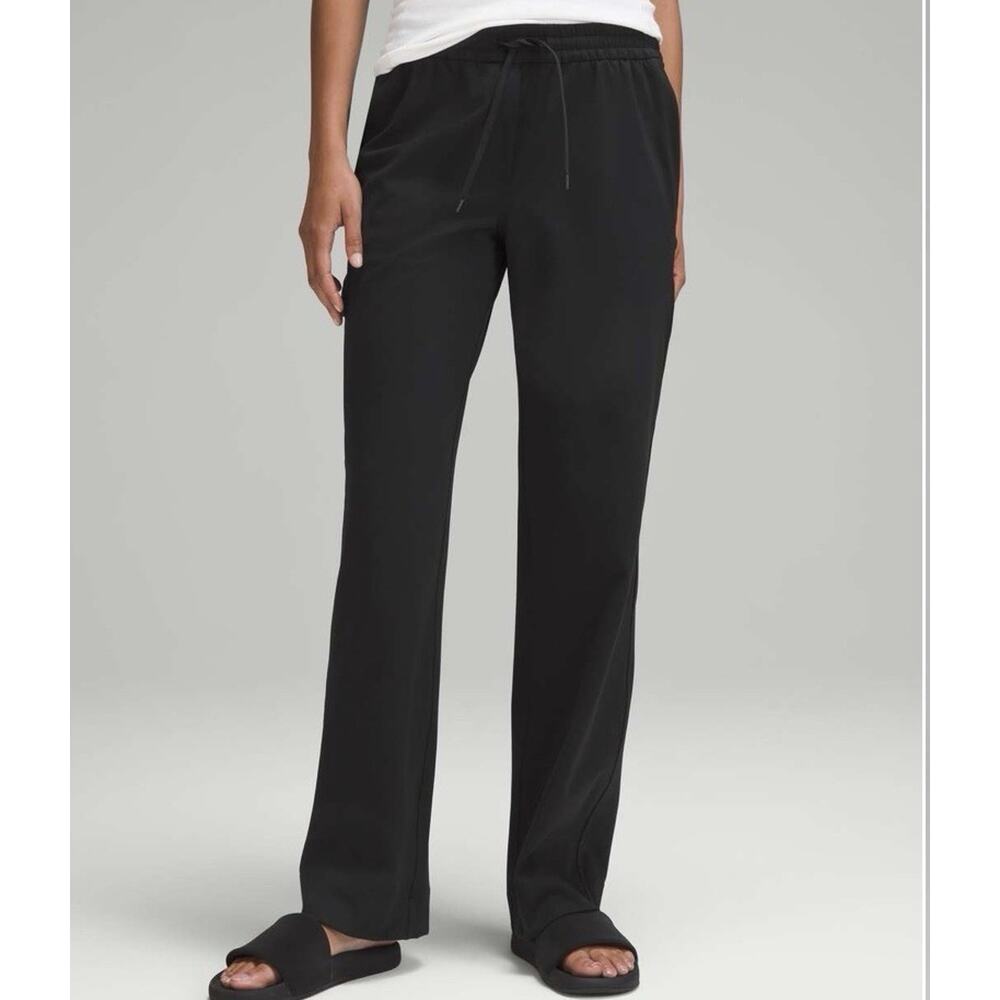 Lululemon Luxtreme Mid-Rise Straight-Leg Trouser Women's M Black Full Length